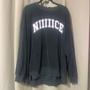 Aerie dark green crew neck